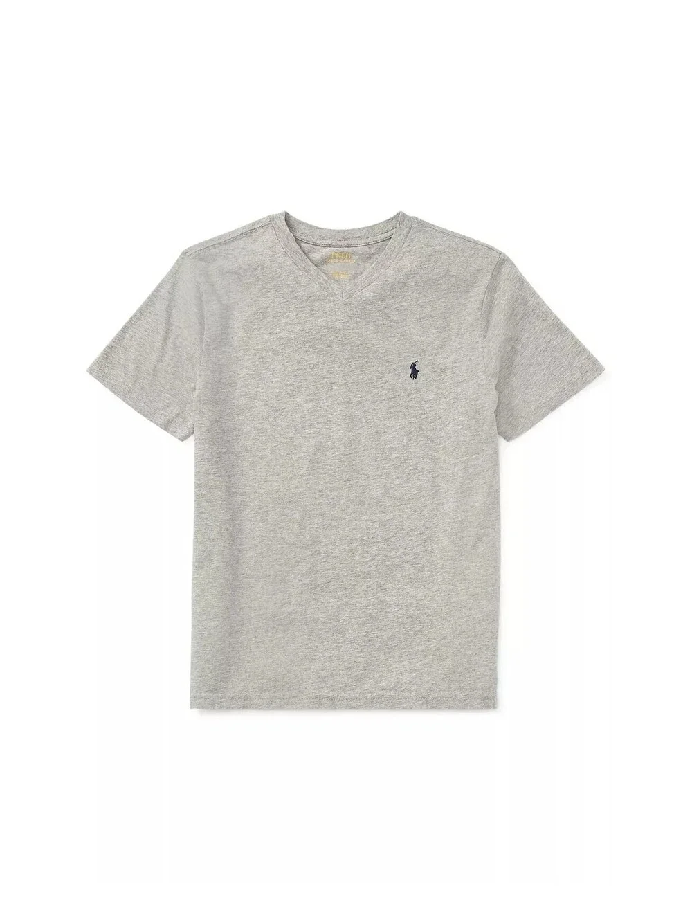 Polo Ralph Lauren Big Boys Cotton Jersey V-Neck T-Shirt - Andover Heather Gray